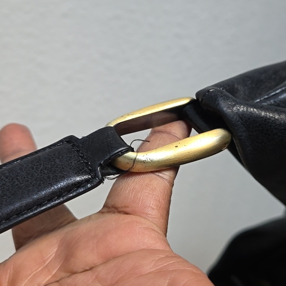 HOBO Elegant Black Leather Hobo Bag WITH TASSEL - Picture 7 of 16